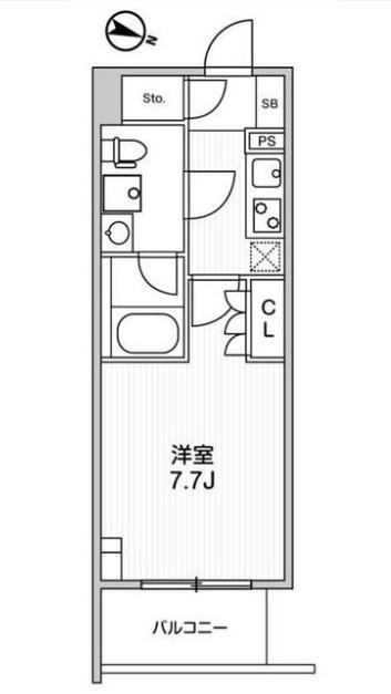 WEAVE BASE -ITABASHI HONCHO 板橋本町(1K/4階)の間取り写真