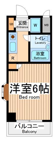 ウィンベルソロ鶴川第1(1K/4階)の間取り写真