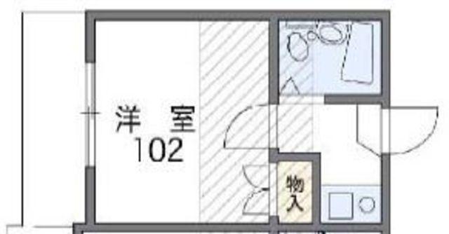 メゾンアンソレイユ(1K/2階)の間取り写真
