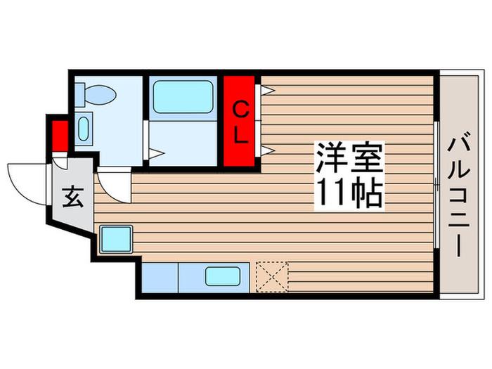 プラムコート北松戸(ワンルーム/2階)の間取り写真
