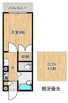 サンモール都I(1K/1階)の間取り写真