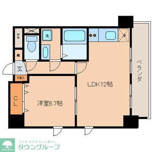 CLAIR HEIWA(1LDK/8階)の間取り写真