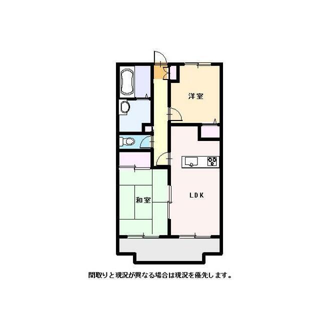 第三杉山ビル(2LDK/2階)の間取り写真