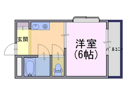 エムズ新賀(1K/3階)の間取り写真