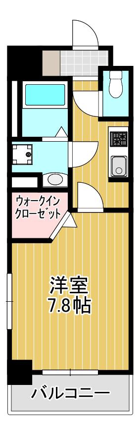 ボスカート F(1K/5階)の間取り写真