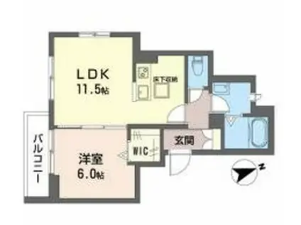シファ松島(1LDK/1階)の間取り写真