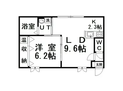 レジェンドII(1LDK/2階)の間取り写真