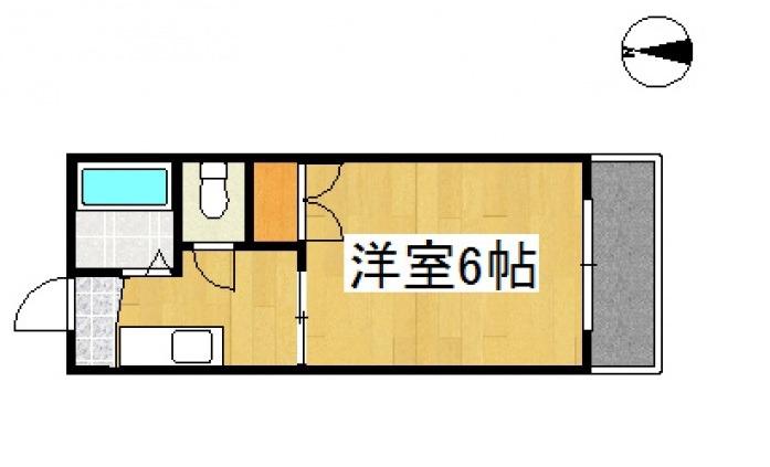 ブライトライツ くらしき(1K/5階)の間取り写真