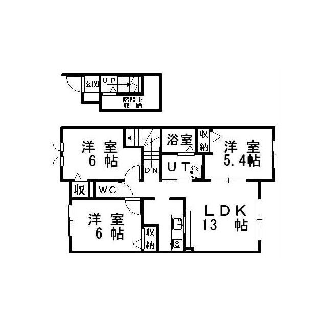 メゾフォルテウエスト(3LDK/2階)の間取り写真