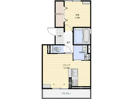 モン・ビジュー(1LDK/3階)の間取り写真