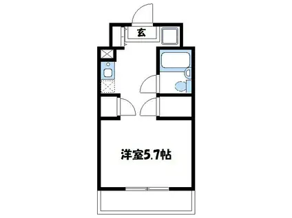 ラフィーネ学生マンション(1K/1階)の間取り写真