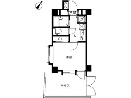 スカイコート新宿弐番館(1K/1階)の間取り写真