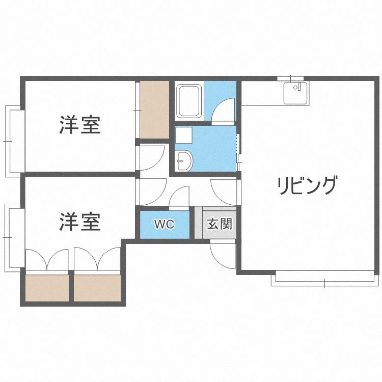 ブロス510(2LDK/3階)の間取り写真