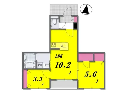 ヴェルデ徳丸(2LDK/1階)の間取り写真