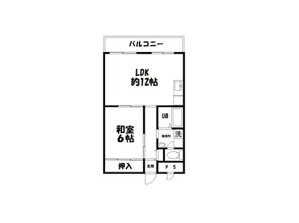 ハイツアオキ第12(1LDK/4階)の間取り写真