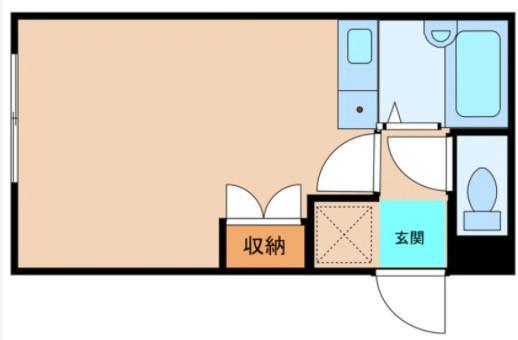 カジシマハイツ(ワンルーム/2階)の間取り写真