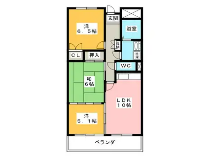 APPRECIER(3LDK/7階)の間取り写真