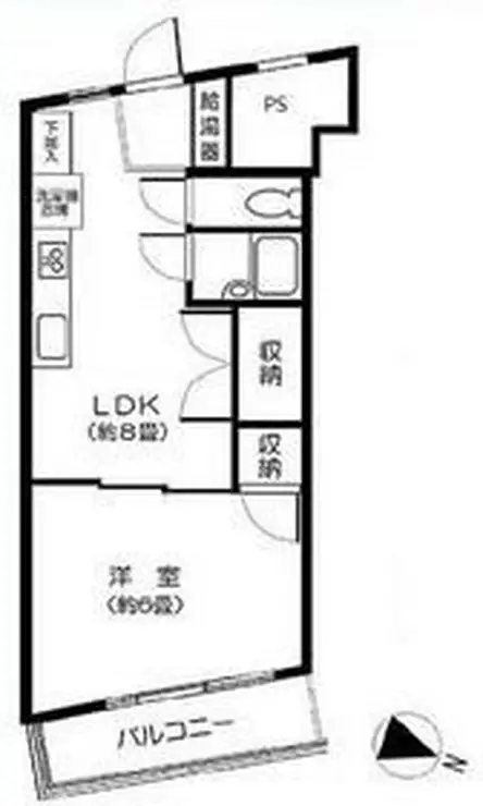 新宿パークサイド永谷 3階階 間取り