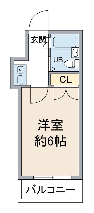 レオパレス陸前(1K/1階)の間取り写真