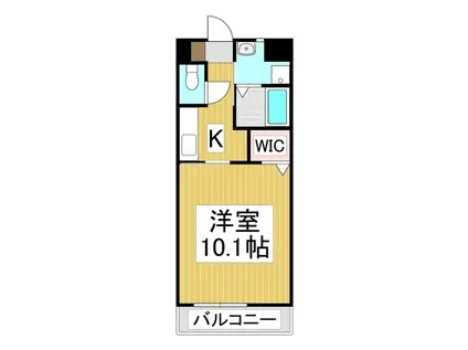 ラフィネ新井(1K/1階)の間取り写真