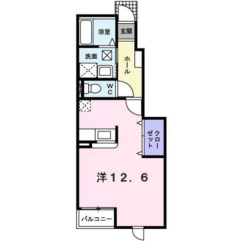 TERRACE HOUSE(ワンルーム/1階)の間取り写真