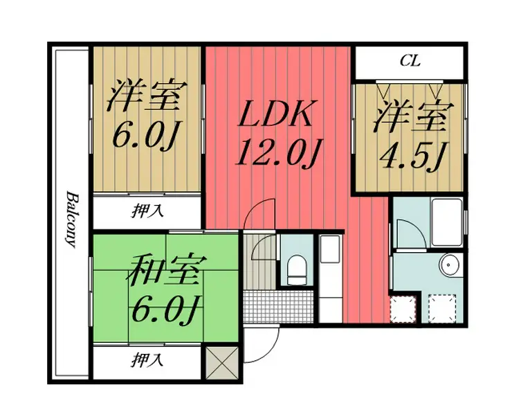 ウインド志津 3階階 間取り