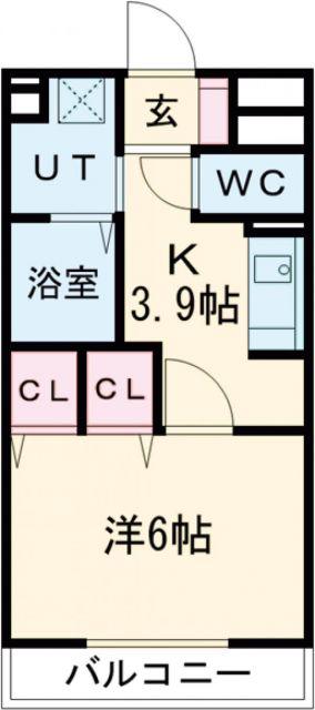 ブライトステージ(1K/1階)の間取り写真