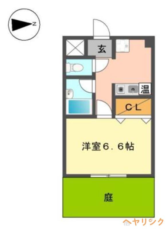 コーポ社台(1K/1階)の間取り写真