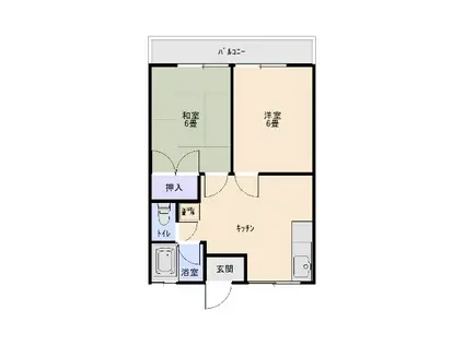 ブランパレス(2DK/2階)の間取り写真