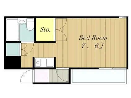 ベルトピア中央林間(1K/4階)の間取り写真