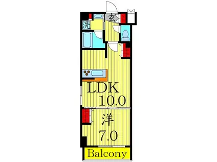 ライトテラス押上(1LDK/2階)の間取り写真