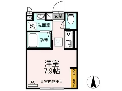 大和D-ROOMSUNEI B(1K/1階)の間取り写真