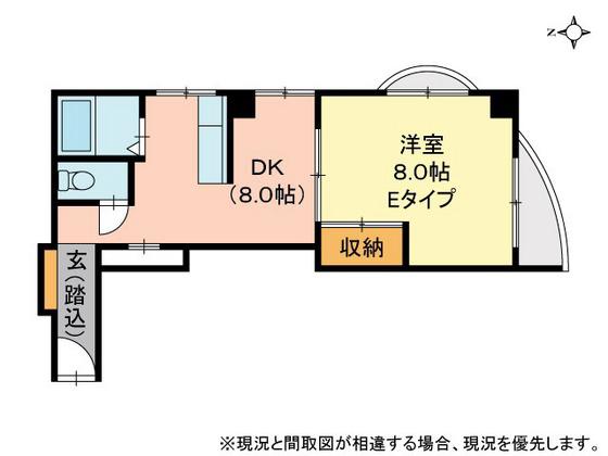 グレースシャトル伊島(1LDK/2階)の間取り写真