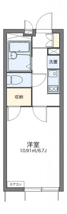 レオパレスカリン 1階階 間取り