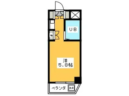 エトワール明神町(ワンルーム/4階)の間取り写真