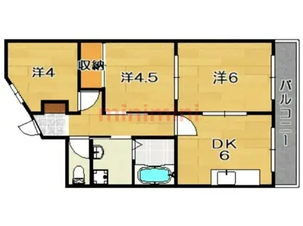 サニーヒル穂積(3DK/3階)の間取り写真