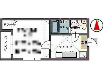 ロフトハウス長町(1K/1階)の間取り写真