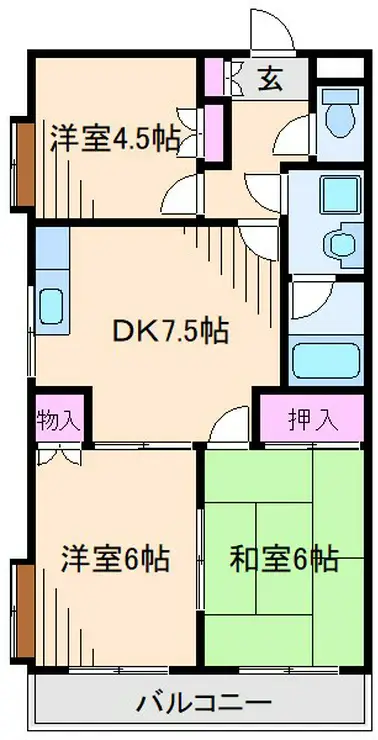 メジャーモ広町 5階階 間取り