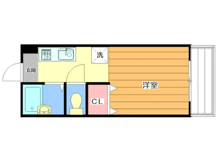 さくらハイム(1K/1階)の間取り写真