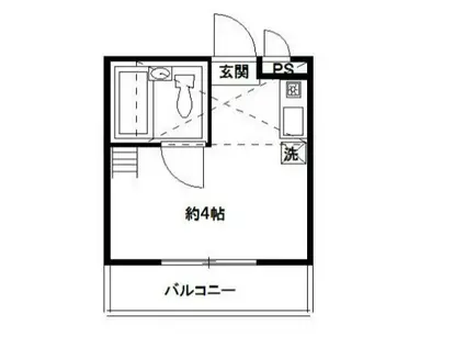ウェルネス国分寺(ワンルーム/3階)の間取り写真