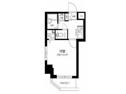 スカイコート神楽坂壱番館(1K/11階)の間取り写真