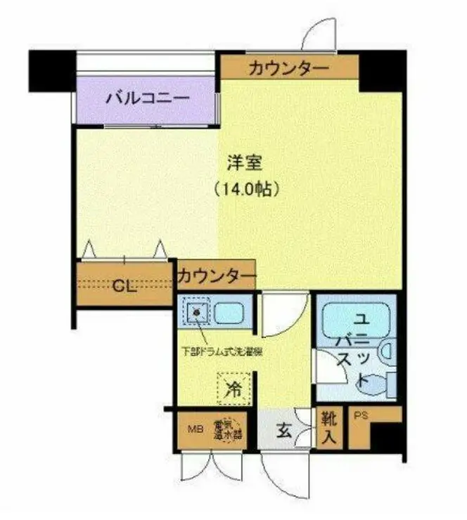 メゾン・ド・ヴィレ東神田 4階階 間取り