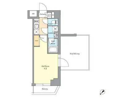 AIFLAT渋谷西原(1K/5階)の間取り写真