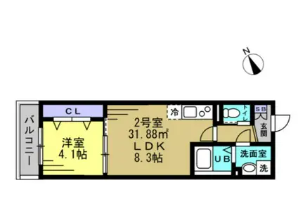 シティハウス豊四季(1LDK/1階)の間取り写真