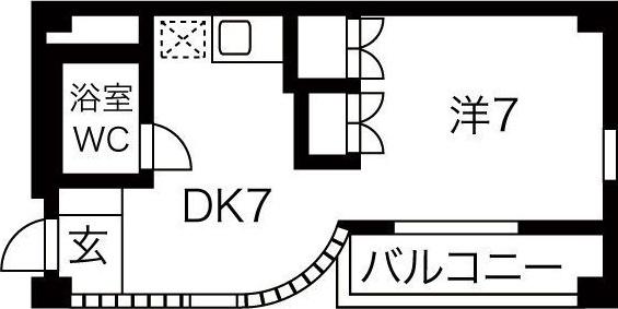 OMレジデンス岐阜都通(1DK/5階)の間取り写真