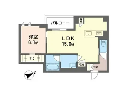 エスポアコリーヌSHM(1LDK/3階)の間取り写真