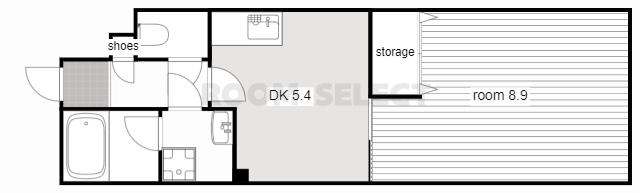 堀清ビル(1DK/5階)の間取り写真