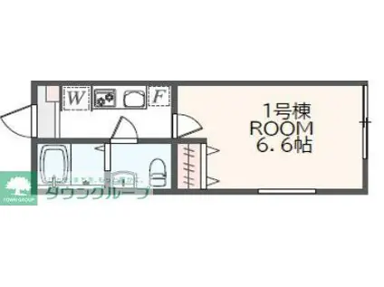 アザーレ・パッシオ大口A(1K/2階)の間取り写真