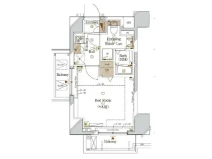 ガリシア グランデ 江戸川橋(1K/6階)の間取り写真