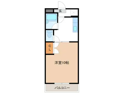 セレッソ21(1DK/1階)の間取り写真